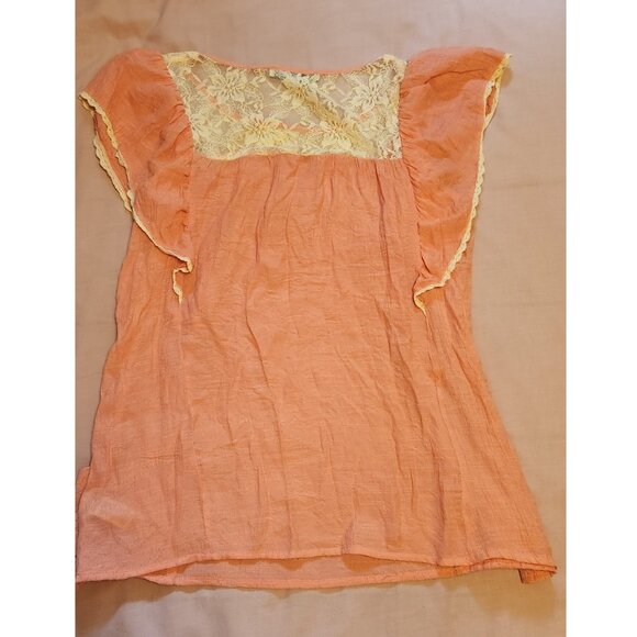 Forever 21 Lace Pink ruffle shirt - Picture 2 of 3